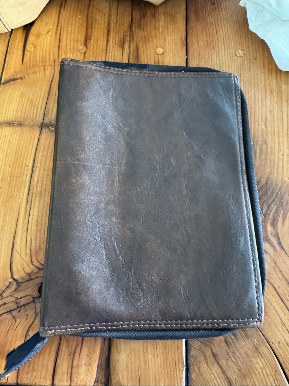 Leather Zippered Travel Organizer - Brown Hazel USA